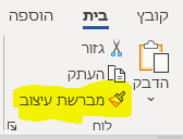 מברשת עיצוב בוורד